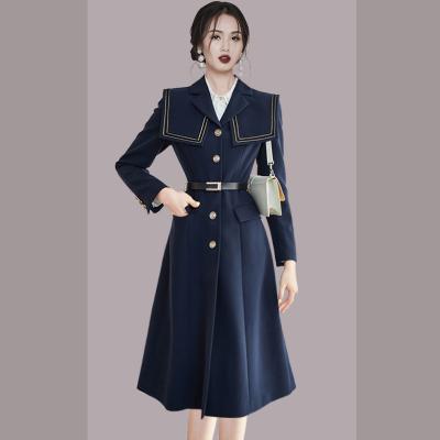 China Anti-wrinkle 2022 fashion temperament fashion temperament new products casual wear navy collar anorak jacket thin size waist for sale