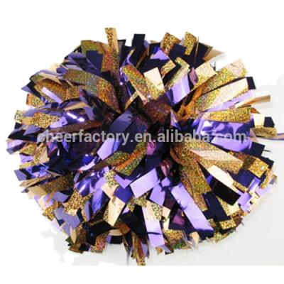 China 2022 EP holographic cheerleading pom metllic for cheerleaders with factory price for sale