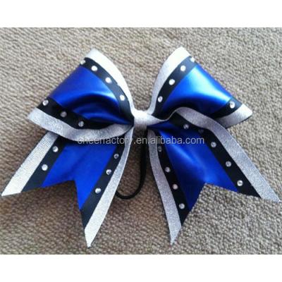 China Various Color Alibaba Hair Cloth Ribbon Express Cheerleading Bows With Clips For Girls for sale