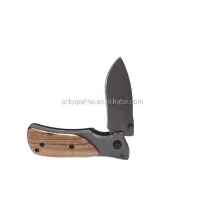 China Multi Functional Folding Tactical Knife Stainless Steel Blade Outdoor Camping Swiss Army Knife With Wood Handle for sale