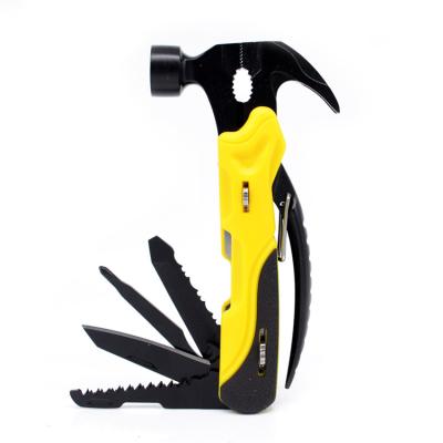 China Portable Outdoor Camping Glass Emergency Multi Function Claw Hammer Nail Breaker Survival Tool Kit Tools for sale