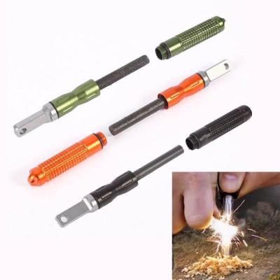 China Portable Waterproof Speed ​​Cnc Alloy Fire Starter Magnesium Flint Stone Pocket Outdoor Flintstone Lighter Tool Rise Camp Survive Kit for sale