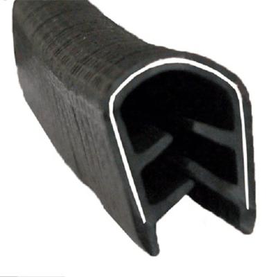 China PVC EPDM U Shape Car Insert Decorative Aluminum Auto Door Edge Trim Rubber Seal Strip for sale