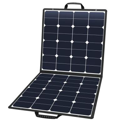 China Solar Power System Large Clean Energy Solar Panel 6 Times ETFE 60W Handbag Portable Powerbank Charger Include With 2 DC Ports 1 Usb Panels And for sale