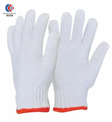 China Construction 600g White Cotton Knitted Gloves for sale