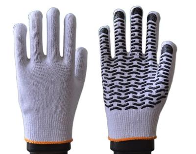 China Safety Labor 10G PVC Dotted Cotton Hand Gloves for sale