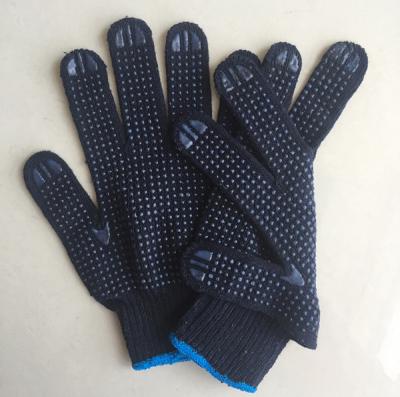 China 10 Gauge Cotton ANTI-SLIP Gloves With PVC Rubber Dots for sale