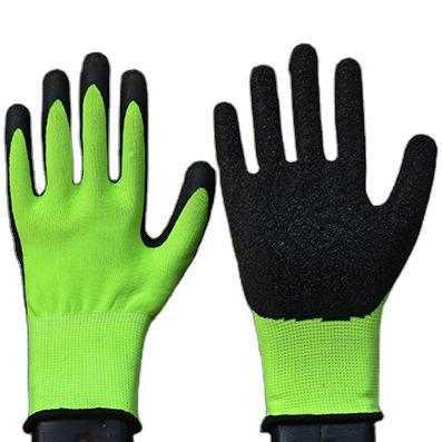 China Cheap Polyester Safety Industrial Latex Coated Working Hand Gloves for sale