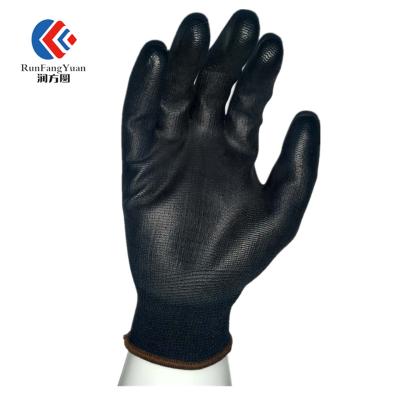 China Hot Selling Polyester PU Coated Nylon Gloves EN388 Nylon Gloves for sale