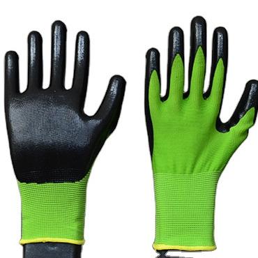 China Safety Work Nitrile Coated Polyester Gloves for sale