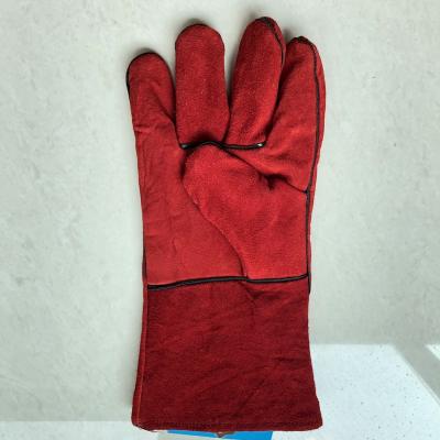 China Safety Work Welding Protection Long Scare Leather Welding Gloves for sale