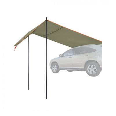 China Multifunctional Waterproof Sun Shelter Portable Car Side Awning Canopy Camper Sun Shade With Tarp Pole Adjustable Suction Cup For Camping for sale