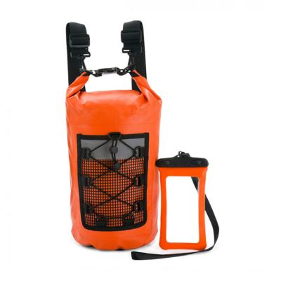 China Multifunctional PVC Tarpaulin Dry Bag Cylinder Office Stuff Bag Backpack Waterproof Floating Backpack for sale