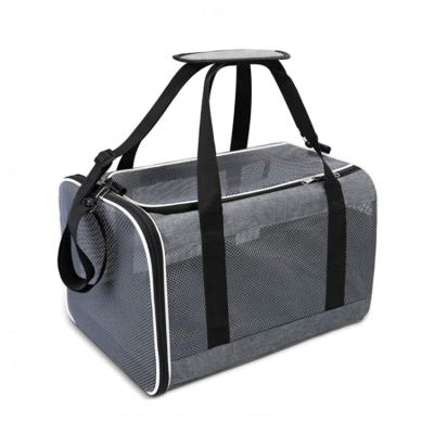 China Cat Carrier Bag Airline Approved Breathable Folding Travel Carrier Mesh Dog Carrier Soft Pet Travel Bag for sale