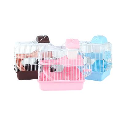 China Breathable Large Space Hamster Cage Hamster Cage Hamster Supplies Double Storey Villa Castle for sale