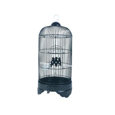 China Breathable China Made Elaborate Bird Cages Large Iron Bird Cage Round Cage 0232 for sale