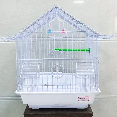 China Breathable Elaborate Bird Cages Iron Birdcage Large Pet Cage Double-decker Villa Bird CageA401 for sale