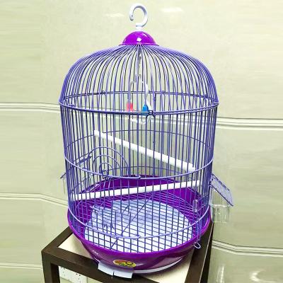 China Breathable Wholesale China Made Small Iron Elaborate Round Bird Cages for sale