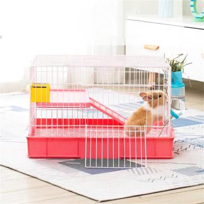 China Factory Price Breathable Bottom Indoor Rabbit Hutch Guinea Pig Wire Cage for sale