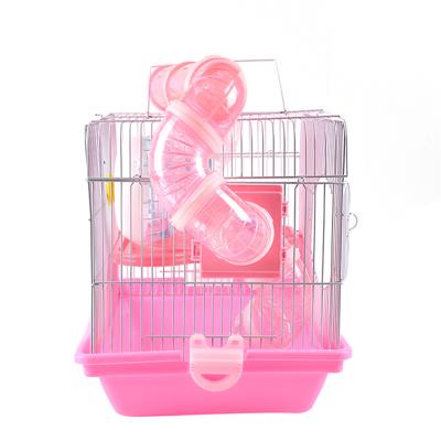 China Breathable Metal Cage For Hamster Three-Layer Cage Small Pet Hamster Cage Small for sale