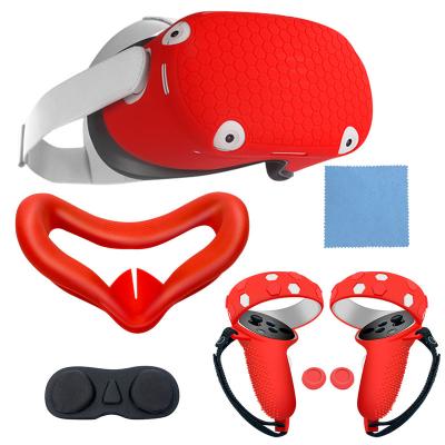 China Comfortable VR Silicone Mask Grip 6 Piece Set, Lens Protector, VR Accessories 6 Piece Set Oculus Search Silicone Cover Set For Oculus Search 2 for sale