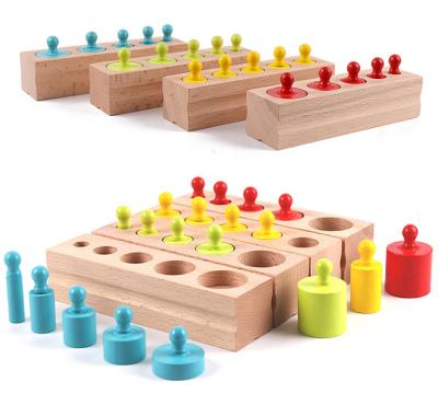 China Toy Colorful Socket Montessori Materials Montessori Funny Educational Sensory Baby Toys Montessori Cylinder Blocks Play for sale