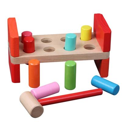 China Game Baby Beating Wooden Toys With Hammer Tool Maintenance Box Baby Nut Multifunctional Combination Hammering Hammer Wooden Toy for sale