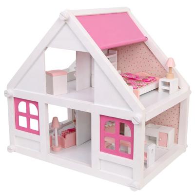 China Girls House DIY Wooden Miniature Dollhouse Miniatures Doll House Furniture Miniature Doll House for sale