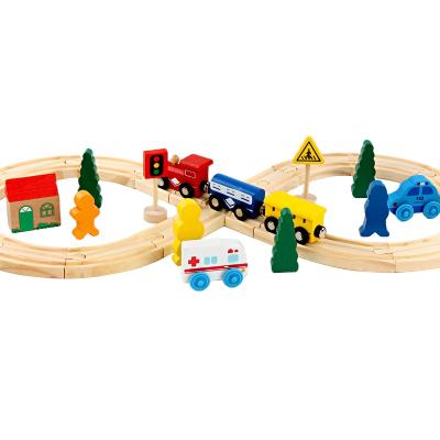 China Good Educational Toy Price of New Design Railway Tracks Wooden Wooden Track Toys Educational Toys for Children Gift for sale