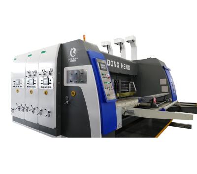 China Dongheng Food Corrugated Box Making Machine Fully Automatic 2 Color Printing Slotting for sale