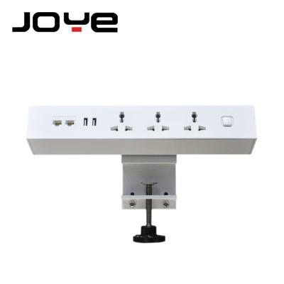 China Easy Installation Universal AC Power Outlet Three Clamp On Desktop Power Strip With USB Office Table Workstation for sale