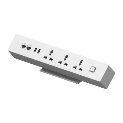 China Easy Installation Universal Desk Three AC Workstation Universal Desktop Power Socket Outlet Outlet for sale