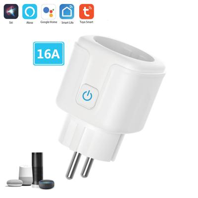 China 10A Tuya Home Energy Meter Smart Wifi Socket EU Mini Wall Outlet Residential/Multi-Purpose Smart Socket Wifi for sale