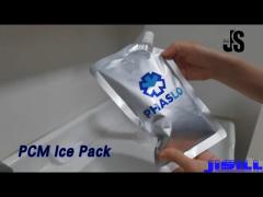 Nylon PE PCM Ice Pack Long Lasting Soft Reusable With Screw Cap