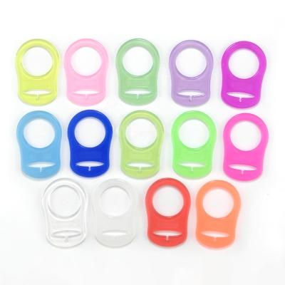 China Soft Toy Silicone Adapter Rings Holder for Button Style MOM Nuk Baby Pacifier Soother Teething Tape for sale