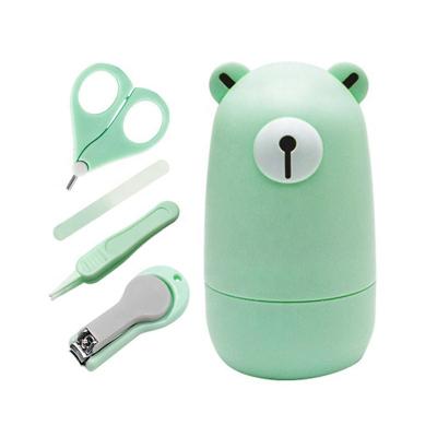 China Newborn infant & Toddler Baby Nail Kit 4-in-1 Baby Grooming Kit Baby Nail Clippers Scissor Baby Nail File and Tweezers for Newborn Infant and Toddler for sale