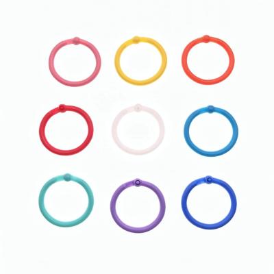 China Creative Multi Colored Plastic Loose Leaf Book Binding Circles Ring Office Binding Supplies Book Function Circle Albums|Tie for sale