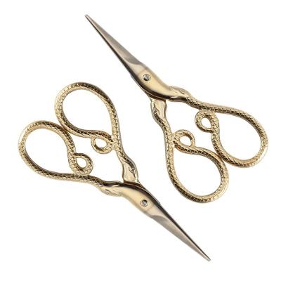 China Durable stainless hardware. Antique Vintage Style Snake Pattern Sewing Embroidery Stainless Steel Scissors for sale