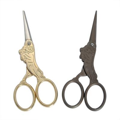 China Handsome Design Vintage Cow Zodiac Scissors Chinese Office Household Scissors Sharp Tailor Scissors Manual DIY Fabric Cutter Embroidery Craft for sale