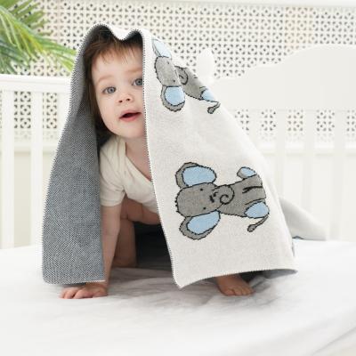 China Hot Sale High Quality Cute Newborn Winter Viable Gray Baby Swaddle Fox Warm Blanket for sale