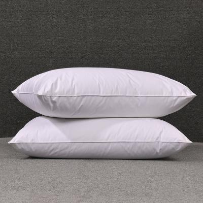 China Hotel Bedroom Microfiber Goose Feather Sleeping Pillow Anti-static Wholesale Five Star Inner Core for sale