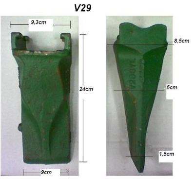 China TIG brand factory of V29 Excavator Bucket Teeth V29SYL And Adapter , Rock Teeth For Excavator for sale