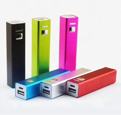 China PC+ABS OEM power bank manufacturer customized logo power bank charging free logo portable charger 2600mah mobile power for sale