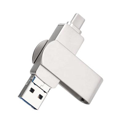 China Promotional Custom USB Drive Metal Android USB Type-c 3 IN 1 Promotion Gift OTG usb flash drive for sale