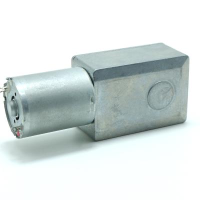 China Drip-proof Factory OEM low noise 4632 DC worm gear motor 370 carbon brush motor for sale