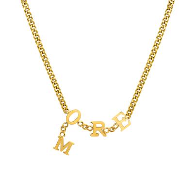 China New Style Vintage Gold Letter Ladies Clavicle Multiple Chain Gift Exquisite Necklace for sale