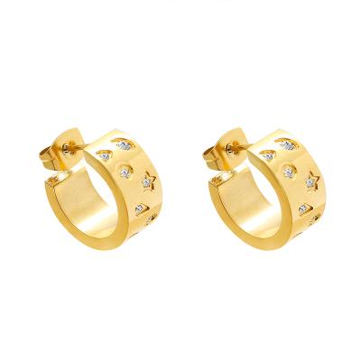 China Vintage Low Price Promotion Diamond Earrings Circle Korean for sale