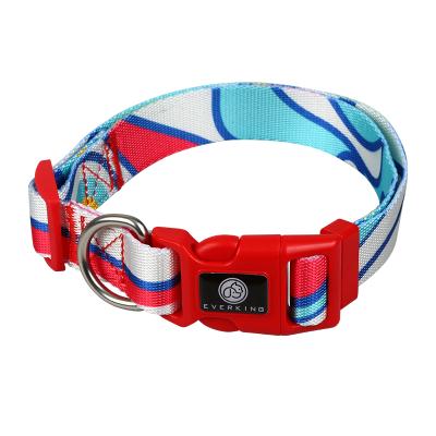 China Peking Opera Series Quick Release Cool Premium Nylon Outdoor Pet Luxury Outdoor Collar for sale