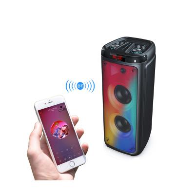 China Phone Function Sound System DJ Music DJ Party Bass Speakers 100w Portable Home Outdoor Party 8 Inch Trolley Speaker Karaoke Speaker for sale