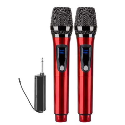 China With OEM Factory Sale Blue Light LCD Screen Karaoke Handheld Nights and House Parties Professional Dynamic UHF Wireless Microphone for sale